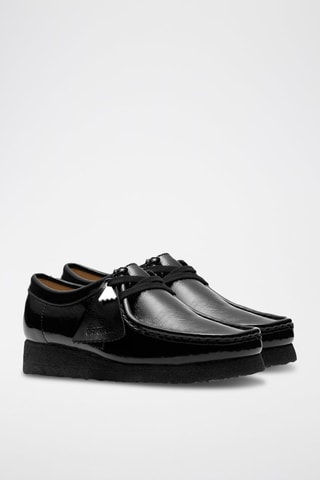 Mocassins plateformes en cuir Wallabee - Noir
