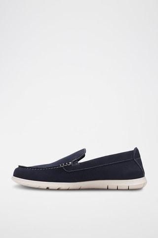 Mocassins en nubuck Flexway - Bleu marine