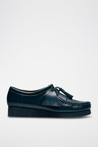 Mocassins compensés en cuir Wallabee - Bleu marine