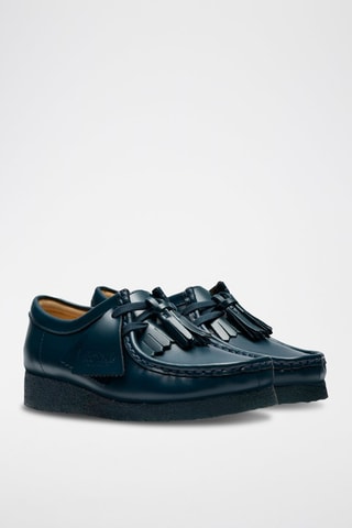 Mocassins compensés en cuir Wallabee - Bleu marine