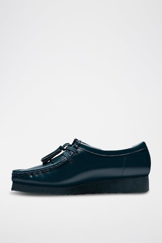 Mocassins compensés en cuir Wallabee - Bleu marine