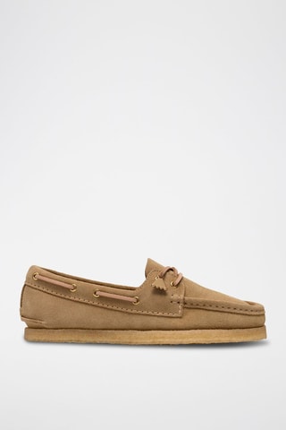 Chaussures bateau en nubuck Godney - Beige
