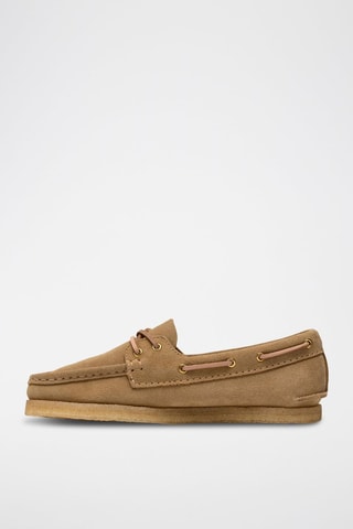 Chaussures bateau en nubuck Godney - Beige