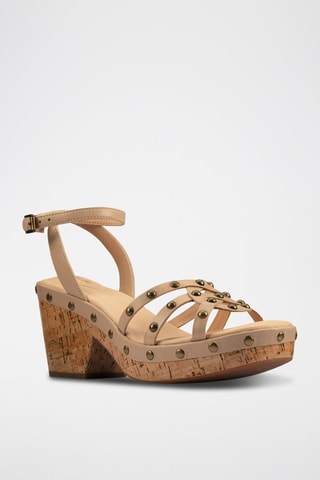 Sandales à talons en cuir Maritsa 70 - Taupe