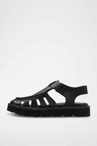 Sandales plateformes en cuir Meadow - Noir