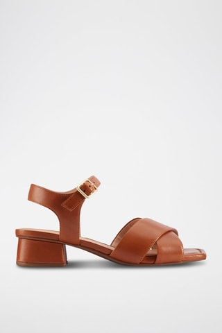 Sandales à talons en cuir Serina35 - Marron