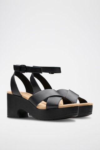 Sandales à talons en cuir Nerisa - Noir