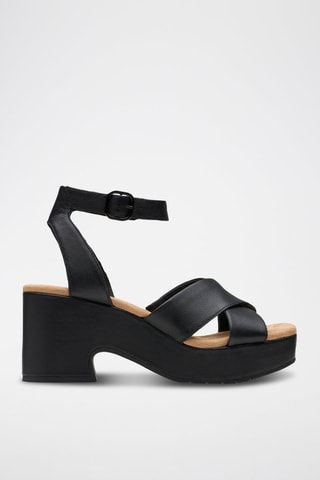 Sandales à talons en cuir Nerisa - Noir