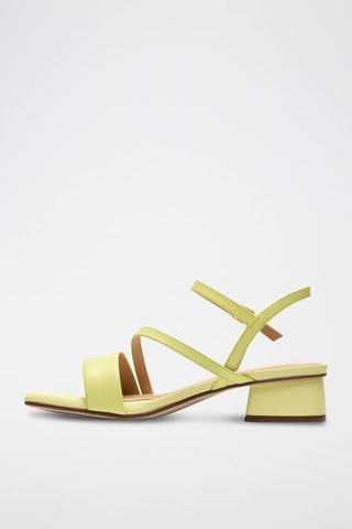 Sandales à talons en cuir Serina35 - Jaune