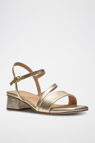 Sandales à talons en cuir Serina35 - Doré