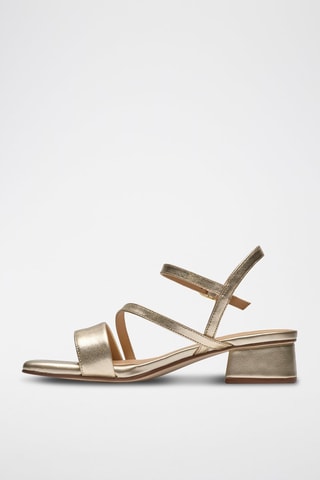 Sandales à talons en cuir Serina35 - Doré