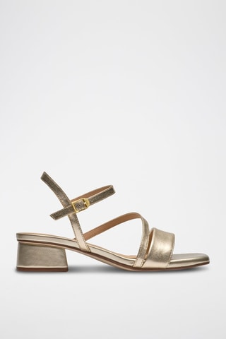 Sandales à talons en cuir Serina35 - Doré