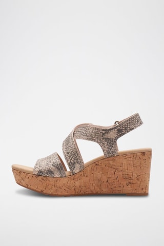 Sandales compensées Rose Way - Beige