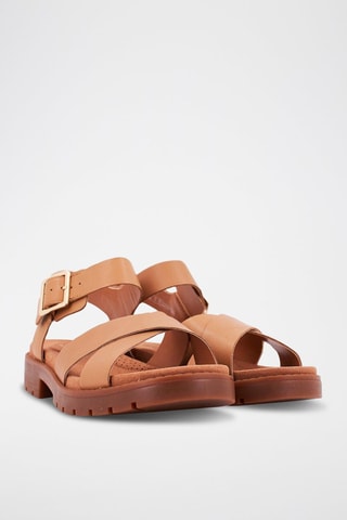 Sandales en cuir Lea - beige