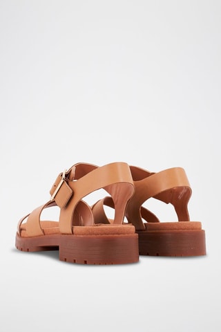 Sandales en cuir Lea - beige