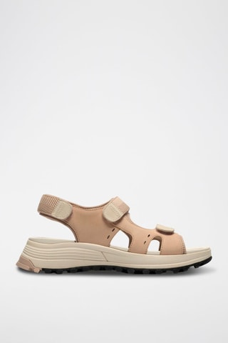Sandales compensées en cuir ATLTrek - Beige