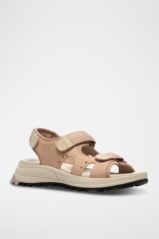 Sandales compensées en cuir ATLTrek - Beige