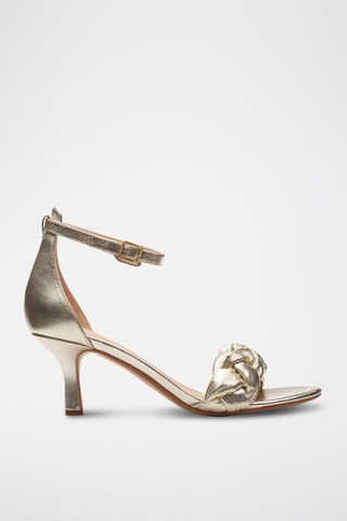 Sandales à talons en cuir Amali - Doré
