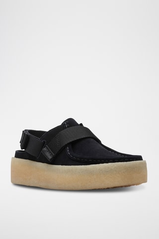 Mocassins plateformes en nubuck WallaCup - Noir