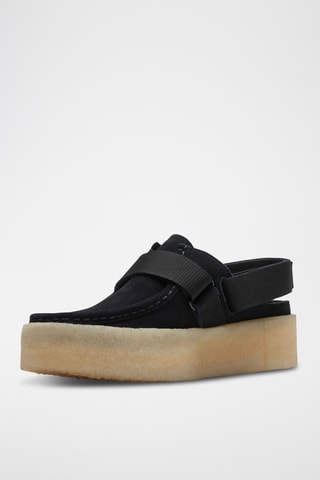 Mocassins plateformes en nubuck WallaCup - Noir