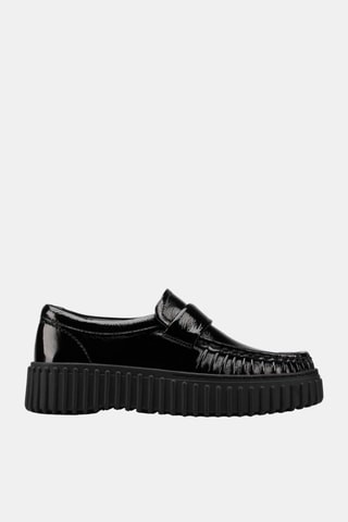 Mocassins plateformes en cuir verni Torhill Mocc - Noir
