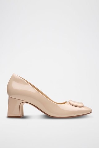 Escarpins en cuir verni Fernie - Beige