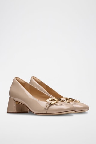 Escarpins en cuir verni Nyta45 - Beige