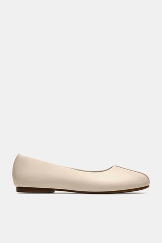 Ballerines en cuir - Ecru