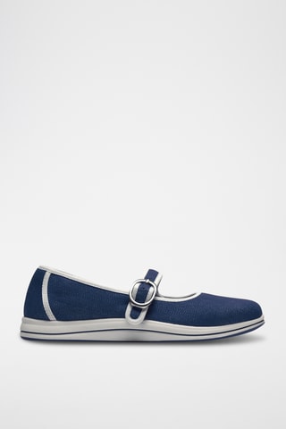 Babies en cuir - Bleu marine