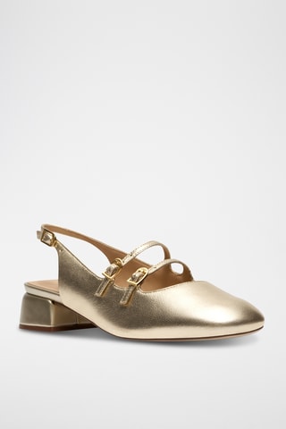 Babies en cuir - Bleu clair