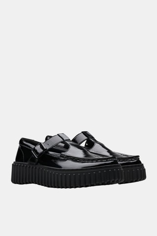 Babies plateformes en cuir verni Torhill Bar - Noir