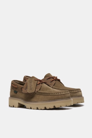 Chaussures bateau en nubuck - Beige