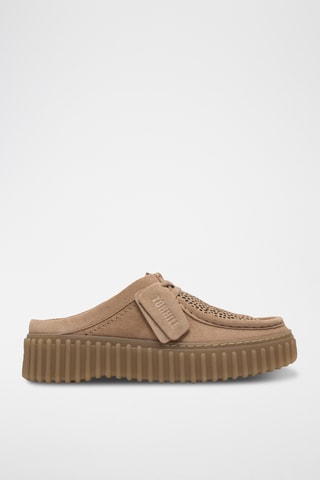 Sabots plateformes en nubuck Torhill - Beige