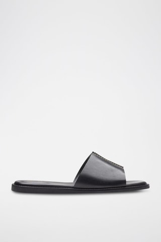 Mules en cuir Karsea - Noir