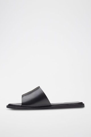 Mules en cuir Karsea - Noir