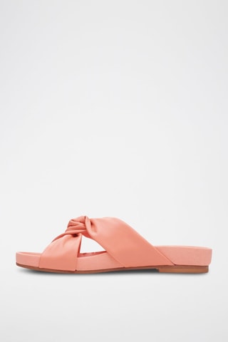 Mules en cuir Pure Twist - Corail