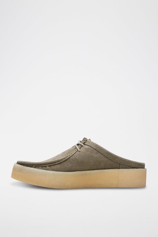 Mules en nubuck Wallabee Cup Lo - Vert olive