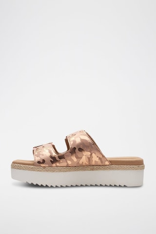 Mules plateformes en nubuck Lana Beach - Rose