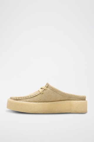 Mules plateformes en nubuck WallabeeCup - Beige