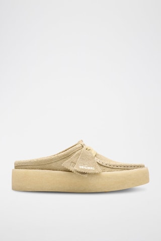 Mules plateformes en nubuck WallabeeCup - Beige