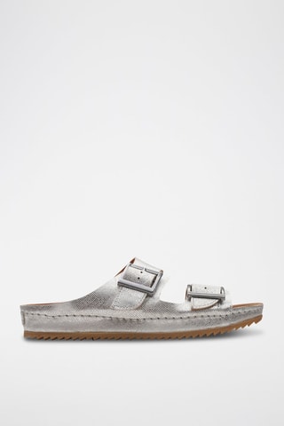 Mules en cuir Brookleigh - Argenté