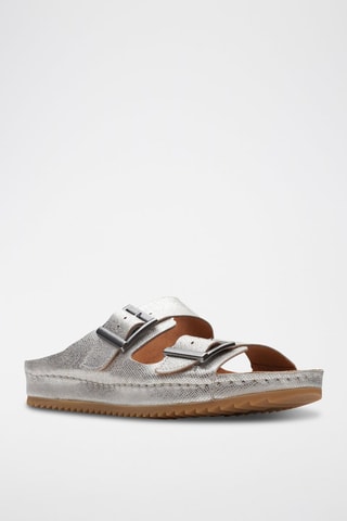 Mules en cuir Brookleigh - Argenté