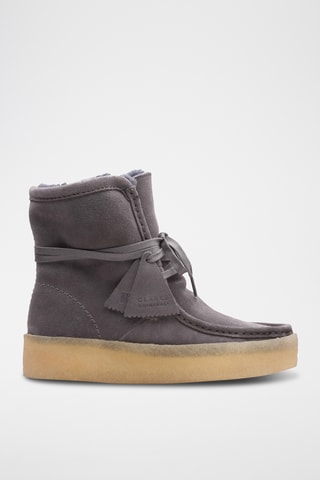 Bottines fourrées en nubuck WallabeeCup - Gris