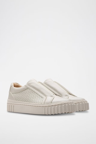 Slip-on plateformes en cuir Mayhill - Blanc cassé