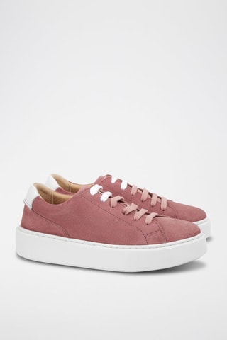 Baskets en nubuck Hero Lite - Vieux rose