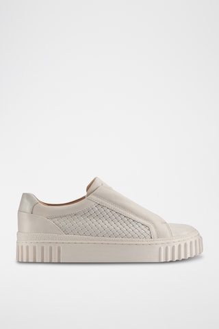 Slip-on plateformes en cuir Mayhill - Blanc cassé