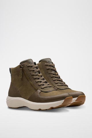 Baskets montantes en cuir Tivoli Lane - Vert olive