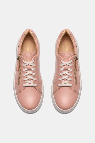 Baskets plateformes en cuir - Rose