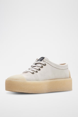 Baskets plateformes en nubuck Tor - Ecru