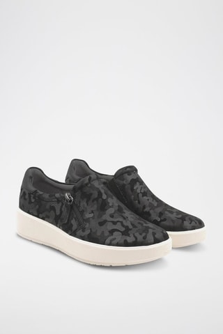 Baskets en nubuck Layton - Noir et anthracite